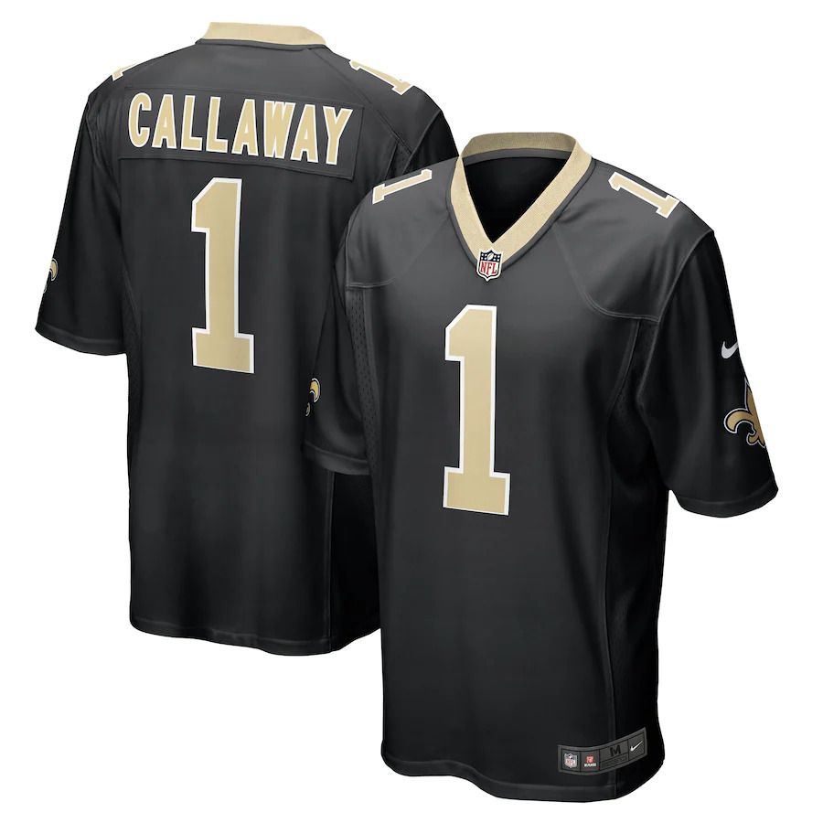 Men New Orleans Saints #1 Marquez Callaway Nike Black Game NFL Jersey